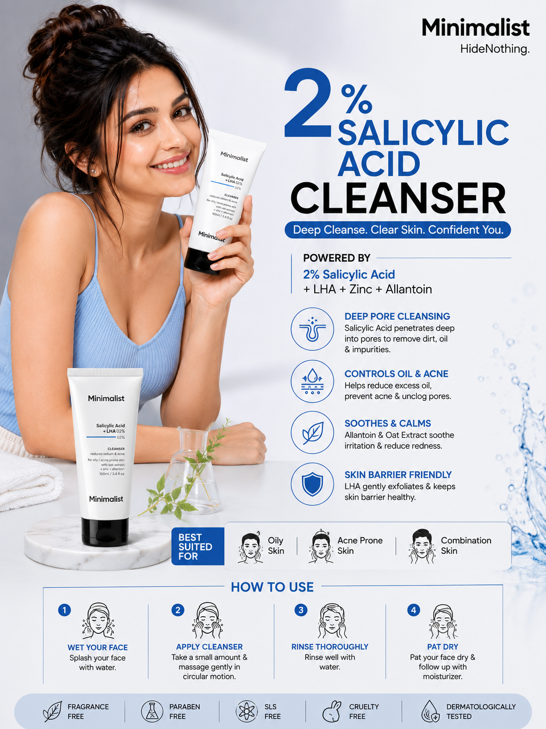 Minimalist 2% Salicylic Acid Cleanser
