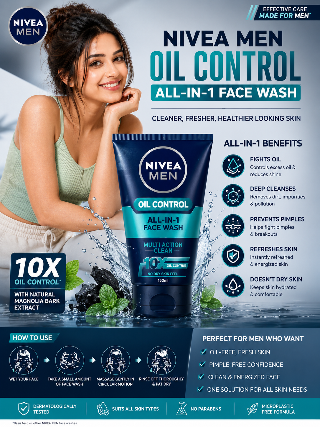 Nivea Men Oil Control All-in-1 Face Wash