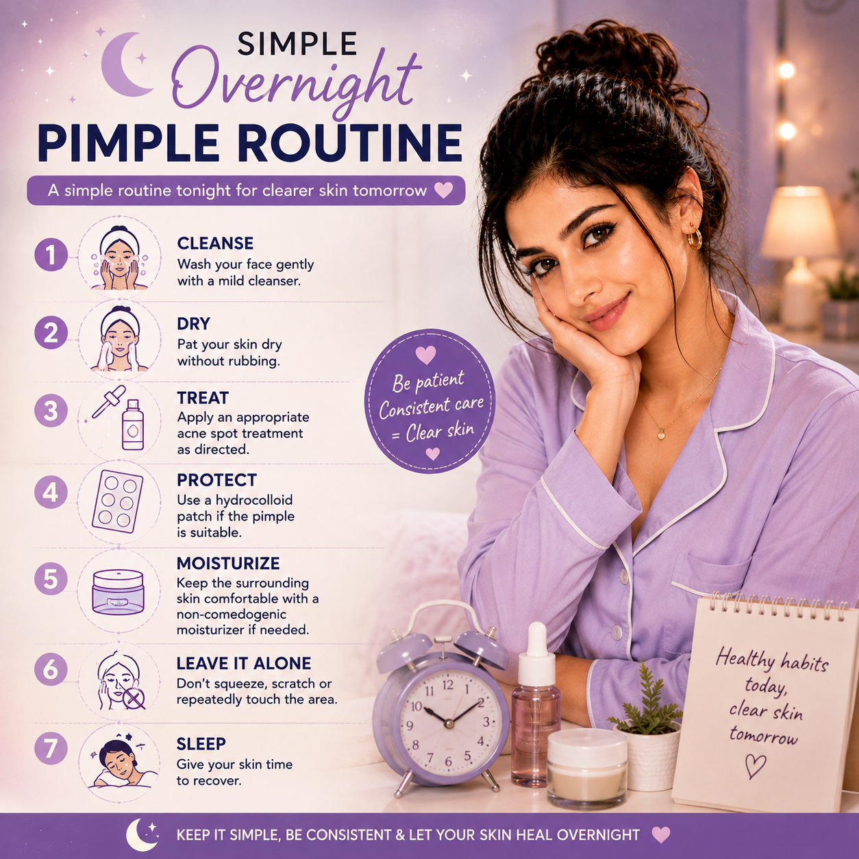 🌙 Simple Overnight Pimple Routine