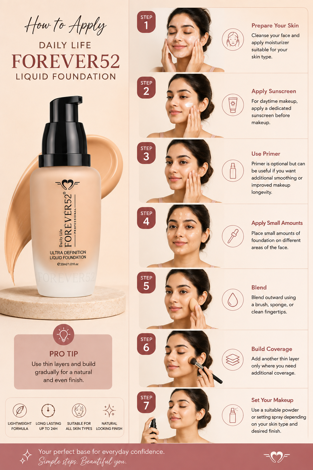 📝 How to Apply Daily Life Forever52 Liquid Foundation