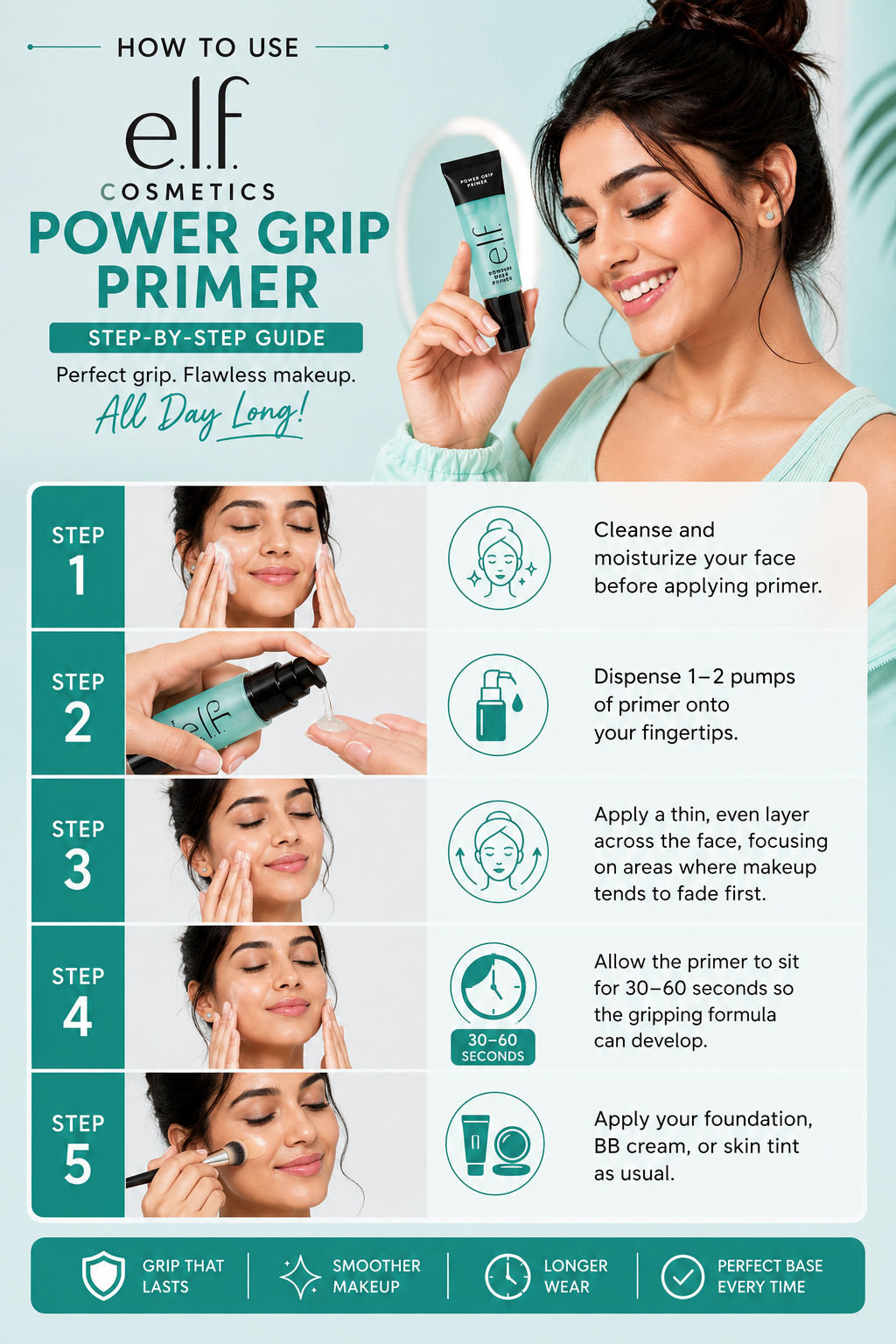 📝 How to Use e.l.f. Cosmetics Power Grip Primer