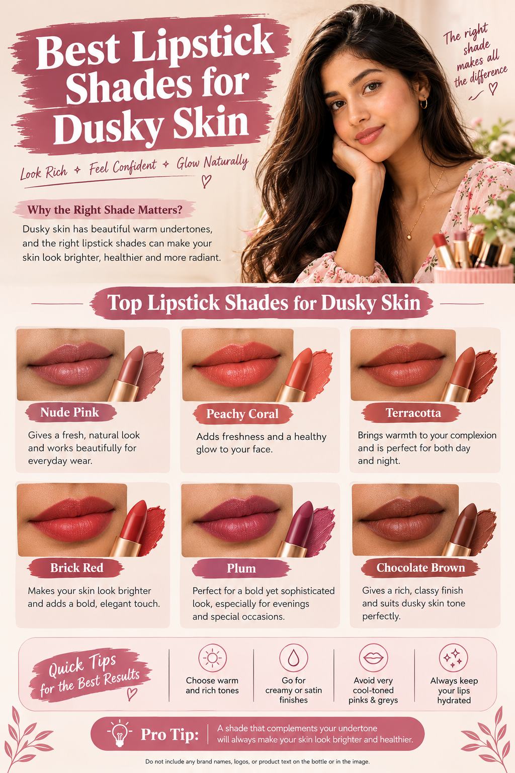 Best Lipstick Shades for Dusky Skin