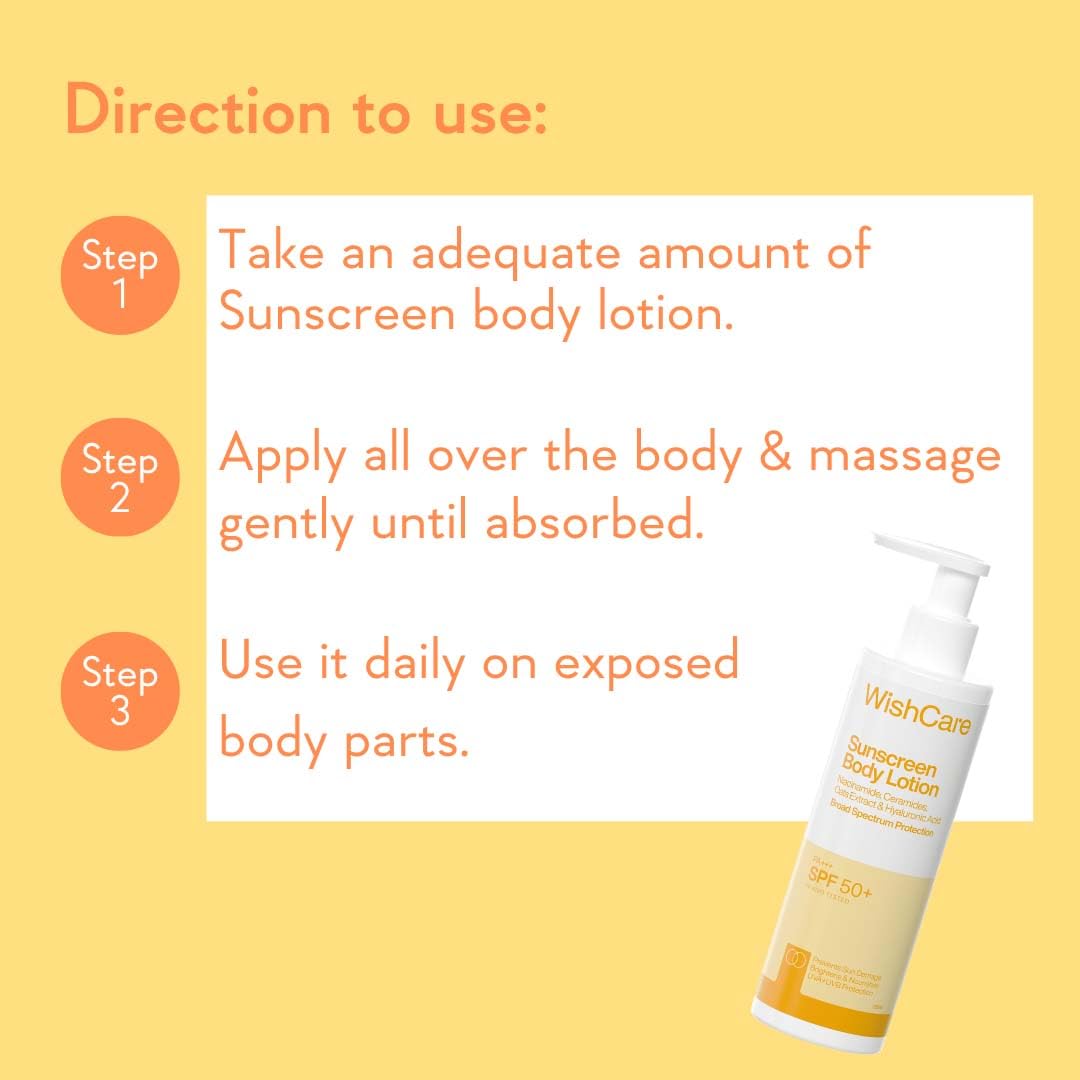 wishcare sunscreen body lotion How to Use It Properly